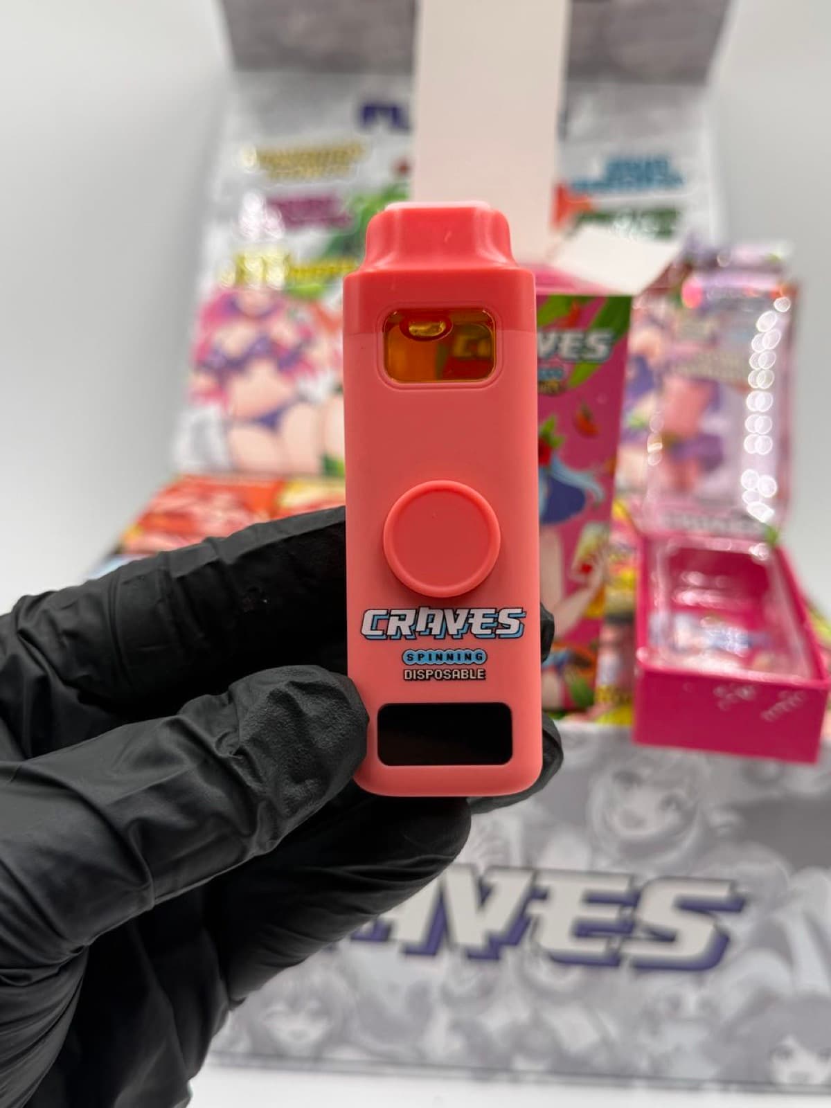Craves coral pink device with spinner button