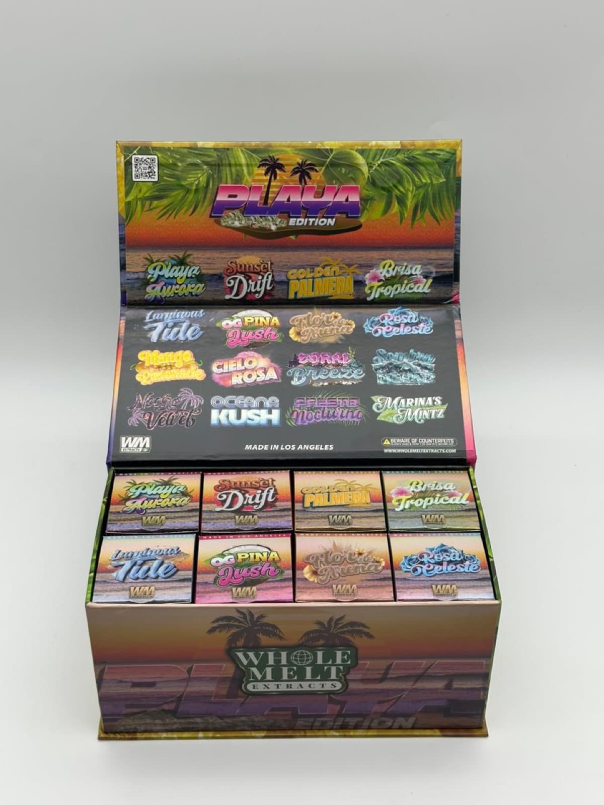 Playa Edition display box with flavor jars