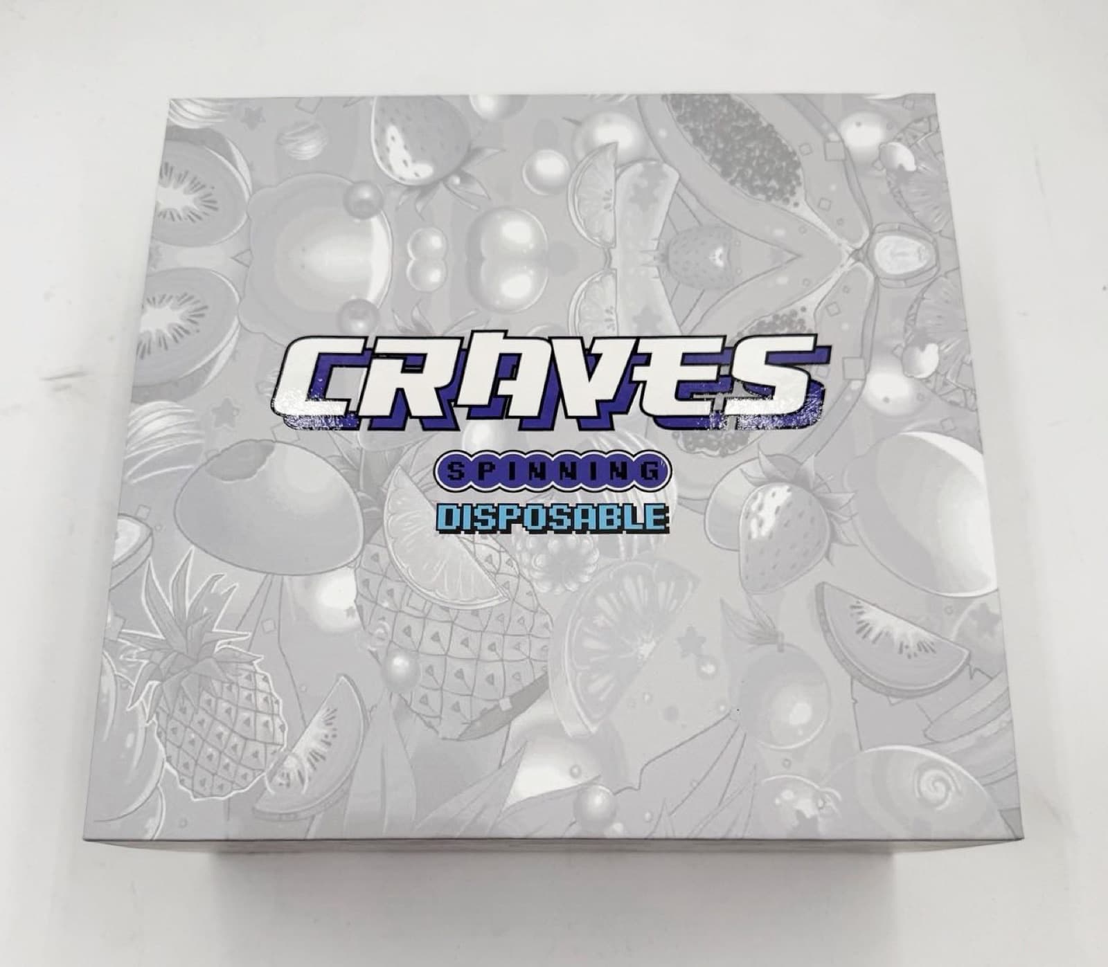 Craves Spinning Disposable silver box closed