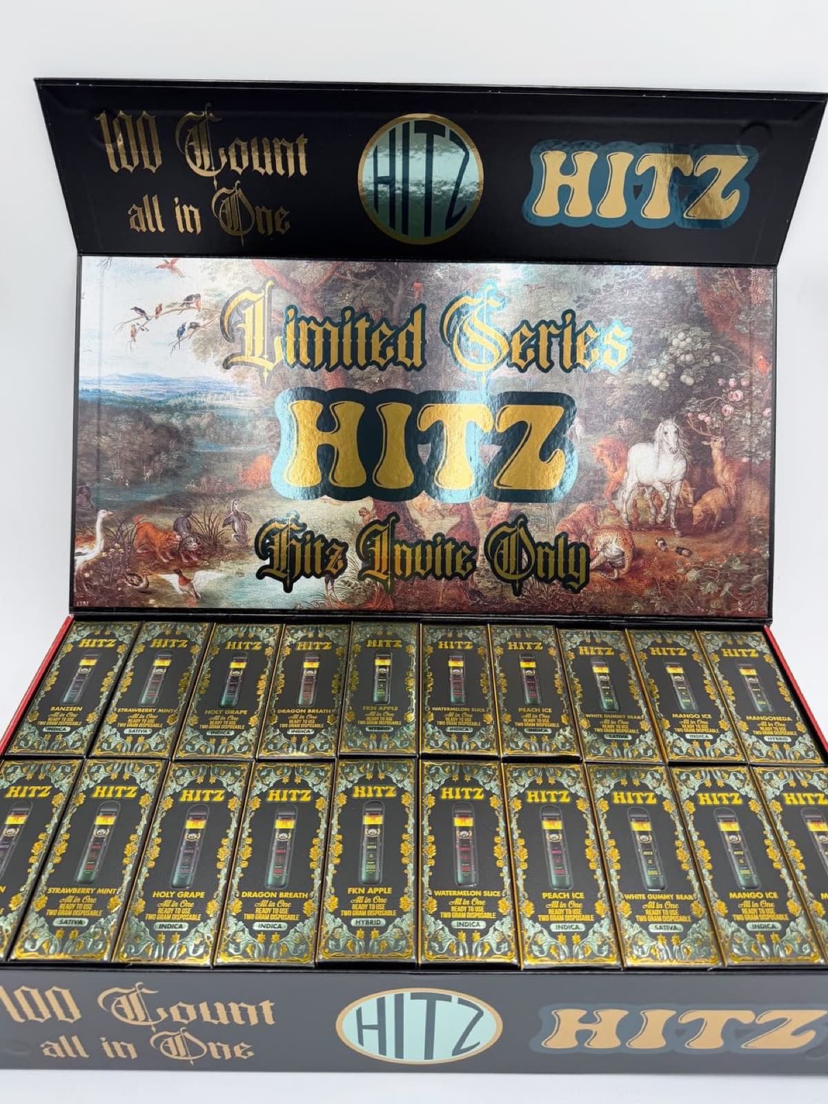Hitz Limited Series 100 count display box opened