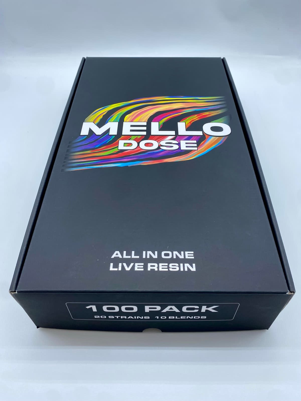 Mello Dose all-in-one live resin 100 pack black box